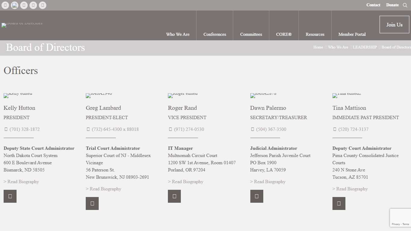 Board of Directors – National Association for Court Management