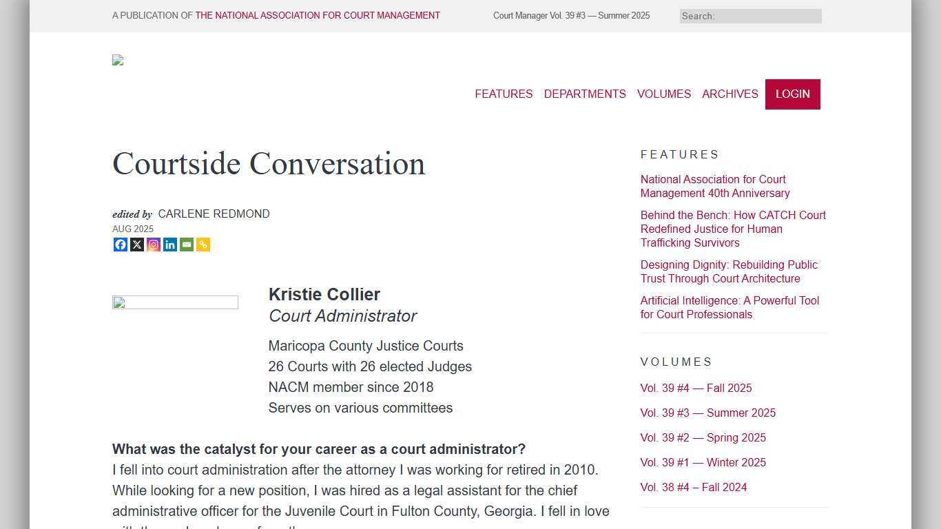 NACM - Court Manager Courtside Conversation